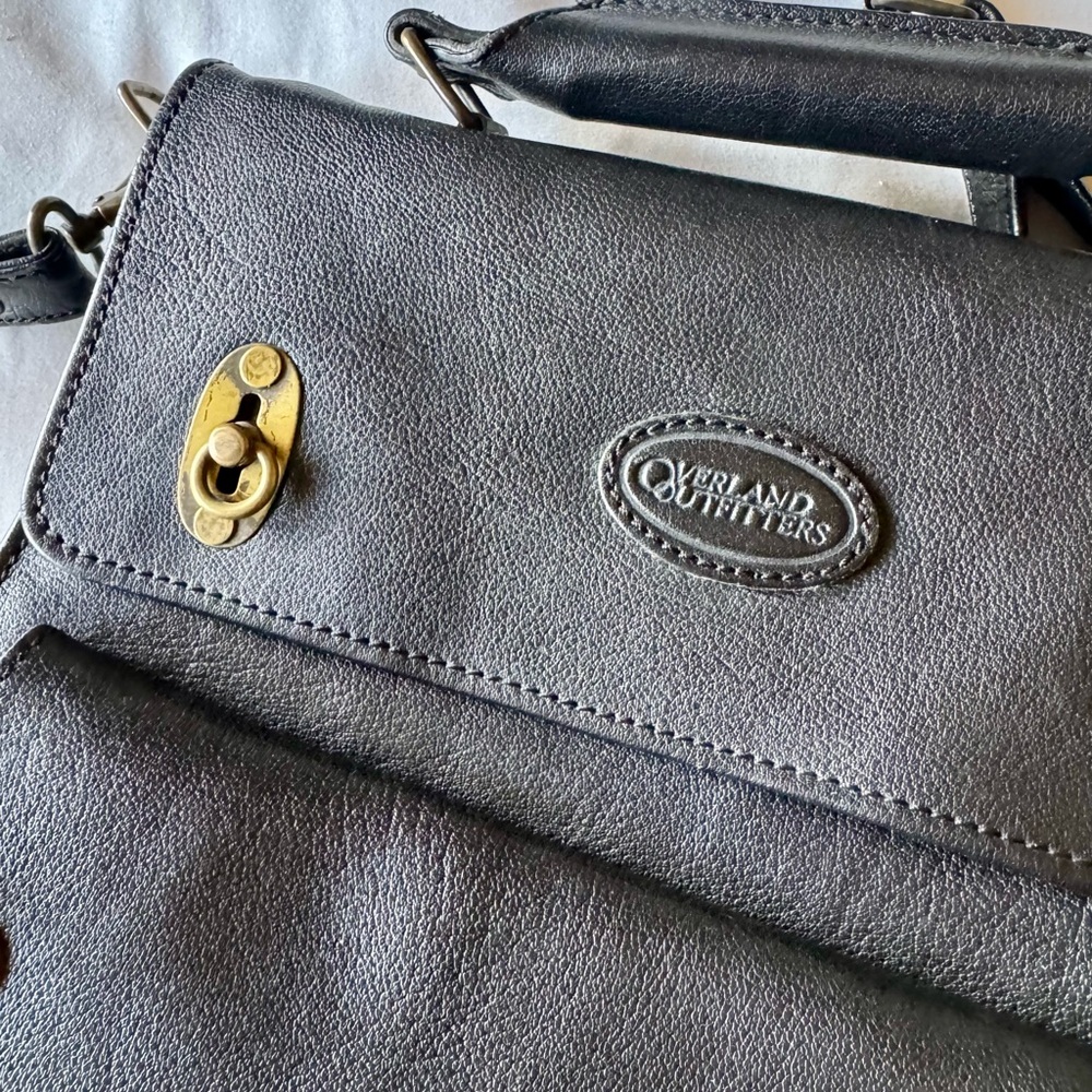 Overland Outfitter’s Black Leather Messenger Bag